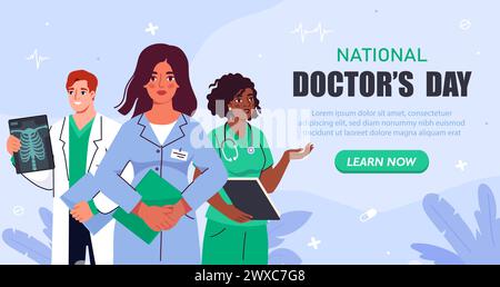National doctors day vector Stock Vector