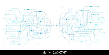 Peer To Peer Social Networking Vector Poster Template Stock Vector ...