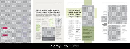 Magazine template. Editorial layout design Stock Vector