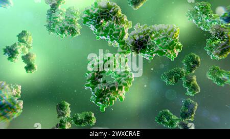 Illustration of antibody technologies, based on the 3D structure of ...