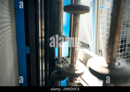 Special device for working with double-glazed windows Stock Photo
