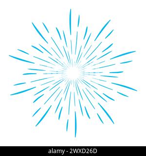 Blue Fireworks Sparkle Vector Illustration Stock Vector