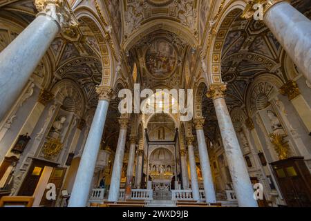 GENOA, ITALY, MAY 23, 2023 - Inner of San Matteo church in the historic centre of Genoa, Italy Stock Photo