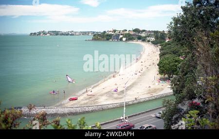 Mission Bay, Auckland, New Zealand - late 1990s 35mm film Stock Photo