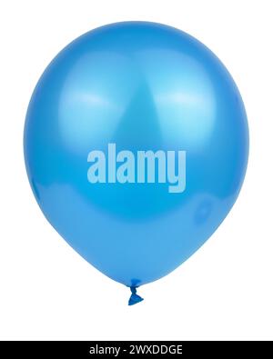 Blue balloon isolated on white background. Stock Photo