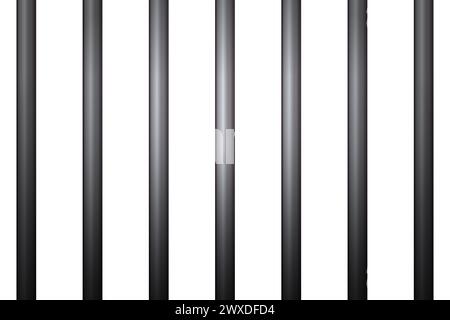 Prison Jail Bars Vector Illustration Isolated on White Background Stock Vector