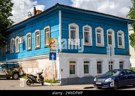 Borovsk, Russia - June 2019: Historical building of the city of Borovsk, Tekstilnaya street Stock Photo