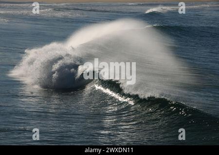 Blowback from Breaking Wave Stock Photo