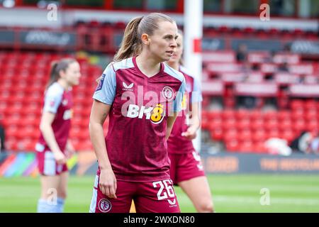 Walsall, UK. 30th Mar, 2024. Aston Villa's Noelle Maritz during the FA Women's Super League match between Aston Villa Women and Leicester City Women at the Poundland Bescot Stadium, Walsall, England on 30 March 2024. Photo by Stuart Leggett. Editorial use only, license required for commercial use. No use in betting, games or a single club/league/player publications. Credit: UK Sports Pics Ltd/Alamy Live News Stock Photo