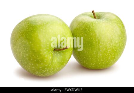 granny smith apple path isolated on white Stock Photo