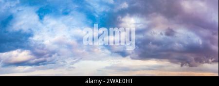 Abstract panorama cloud texture background. Stormy cloud background. Stock Photo