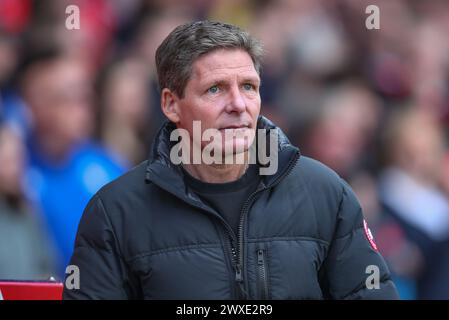 Nottingham, UK. 30th Mar, 2024. Oliver Glasner manager of Crystal Palace during the Premier League match Nottingham Forest vs Crystal Palace at City Ground, Nottingham, United Kingdom, 30th March 2024 (Photo by Gareth Evans/News Images) in Nottingham, United Kingdom on 3/30/2024. (Photo by Gareth Evans/News Images/Sipa USA) Credit: Sipa USA/Alamy Live News Stock Photo