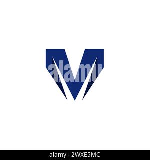 VM Logo Design. Letter M Logo Vector Illustration Stock Vector