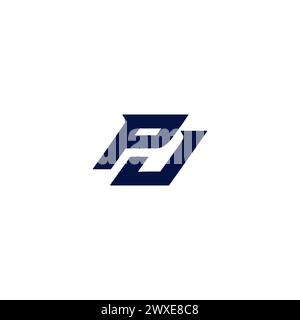 PJ Logo Design. Letter PJ Icon Stock Vector