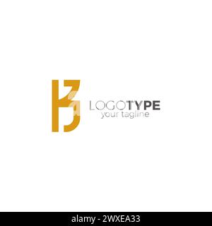 KB Logo Simple and Clean design. BK Icon Stock Vector