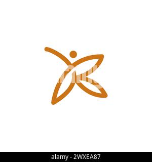 KB People Logo. Letter K People Logo Stock Vector