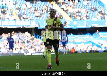 Stamford Bridge, Chelsea, London, UK. 30th Mar, 2024. Premier League Football, Chelsea versus Burnley; Vitinho of Burnley Credit: Action Plus Sports/Alamy Live News Stock Photo