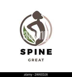 Spine Icon Logo Design Template Stock Vector