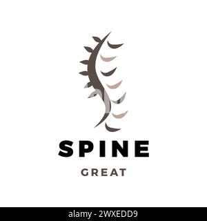 Spine Icon Logo Design Template Stock Vector