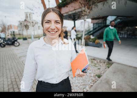 Dynamic startup team engaging in a productive outdoor meeting Stock Photo