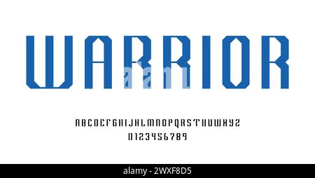 Set of alphabets font letters and numbers modern abstract design vector illustration Stock Vector