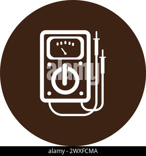 digital multimeter icon vector illustration logo design Stock Vector