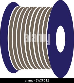 cable roller icon vector illustration logo design Stock Vector