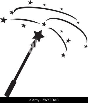 magician stick wizard logo vector illustration Stock Vector