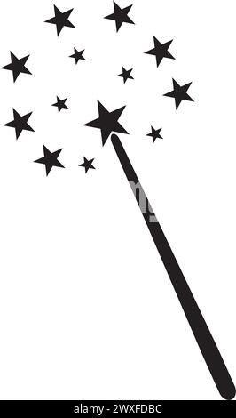magician stick wizard logo vector illustration Stock Vector