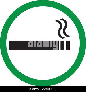 smoking area icon vector illustration logo design Stock Vector
