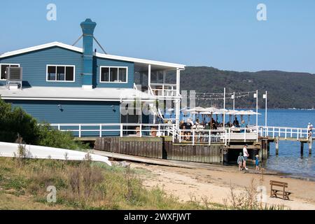 The Joey, waterfront restaurant and cafe, people sitting on timber deck ...