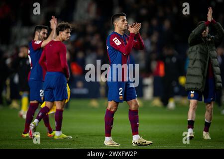 Barcelona, Spain. 30th Mar, 2024. Joao Cancelo (FC Barcelona) during a La Liga EA Sports match between FC Barcelona and UD Las Palmas at Estadi Olímpic Lluis Companys, in Barcelona, Spain on March 30, 2024. Photo by Felipe Mondino/Sipa USA Credit: Sipa USA/Alamy Live News Stock Photo