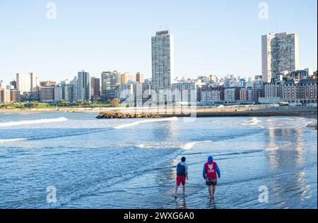 Mar del Plata landscape  Beaches and skyscrapers Stock Photo