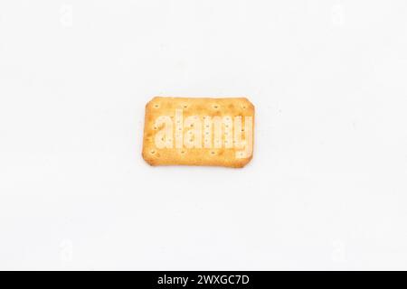 Rectangular salty cracker isolated on white background Stock Photo - Alamy