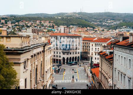 Trieste Italy - 30 march 2024: View of beautiful city of Trieste. Stock Photo