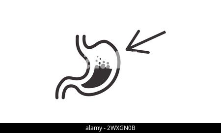 Stomach Icon. Vector isolated illustration of a stomach Stock Vector