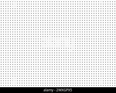 Dotted grid line notebook grid paper seamless pattern for bullet journal black stripes. Stock Vector
