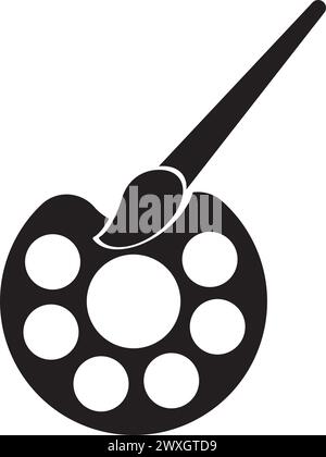 paint brush icon vector illustration symbol design Stock Vector