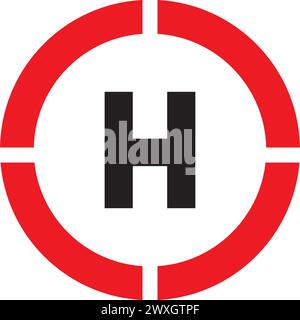 helipad icon vector illustration symbol design Stock Vector