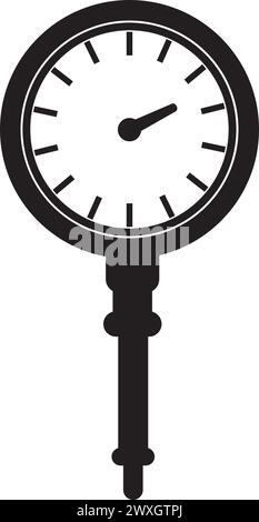 Manometer or pressure gauge icon in simple style isolated vector illustration Stock Vector
