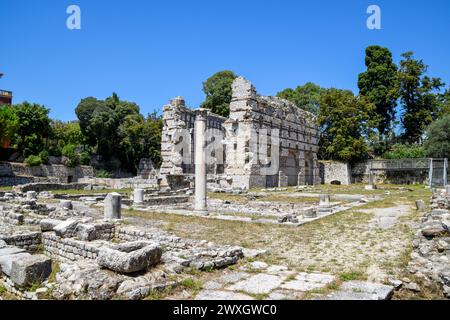 Nice, France. 18th July 2018: Ancient Roman baths ruins in Cimiez. Credit: Vuk Valcic/Alamy Stock Photo