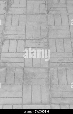 Light Paving Stone Floor Tile Street Pattern Texture Background Mosaic Urban Road Ceramic City Pavement. Stock Photo