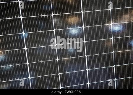 Close up solar panel background Stock Photo