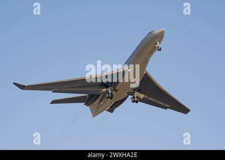 Executive private jet taking off Stock Photo