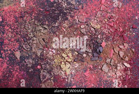 Close-up of dirt and rocks on a street Stock Photo