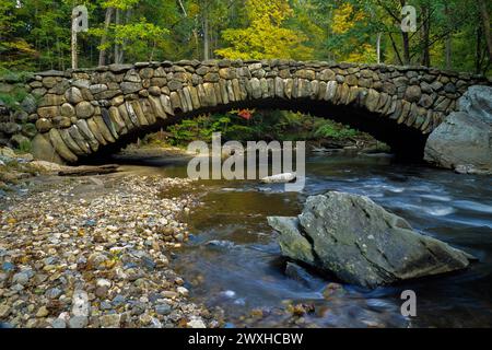 Boulder Bridge, Rock Creek Park, Washington, D.C. Stock Photo