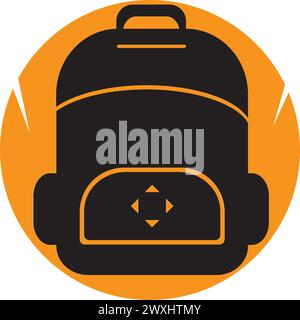 bagpack travel icon logo design illustration Stock Vector