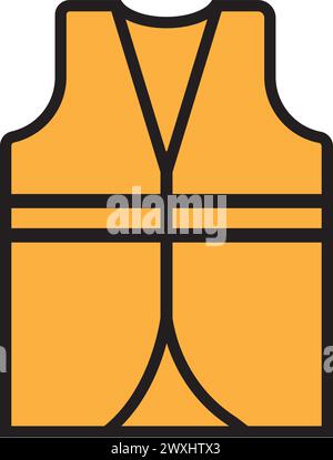 construction worker vest icon,vector illustration logo design. Stock Vector