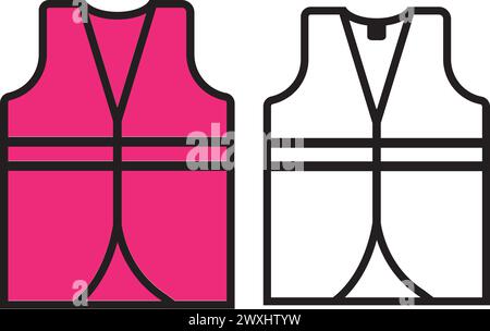 construction worker vest icon,vector illustration logo design. Stock Vector