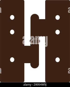 Door hinge icon design template. Trendy style Stock Vector